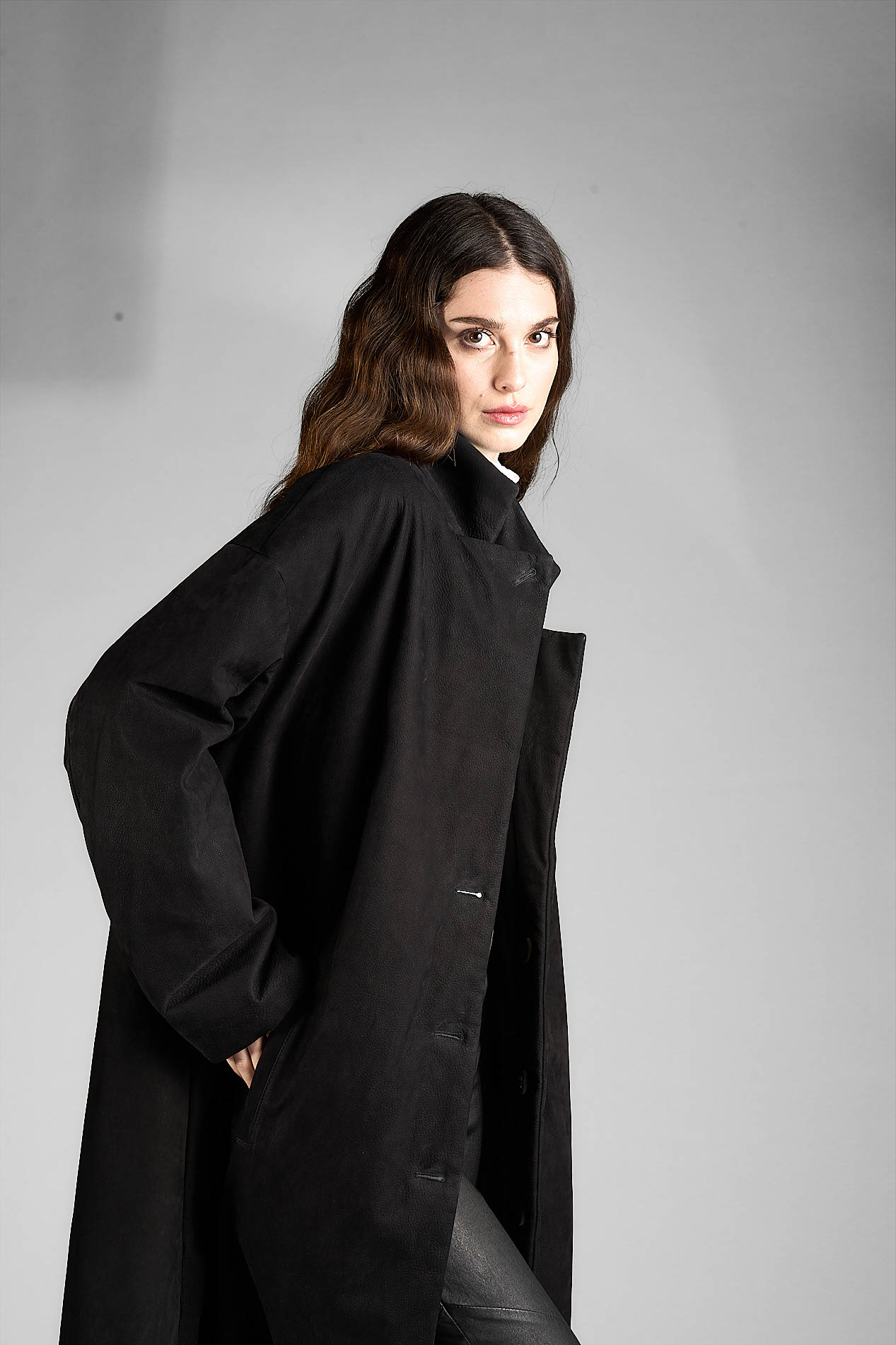 DANIELE BASTA LEATHER AND SILVER JACKET